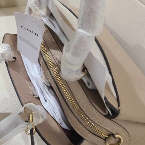 Nwt Authentic Coach mini Lillie Carryall satchel /Crossbody taupe / neut… - Picture 10 of 12